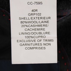 Cardinal of Canada NWT Wool Blend Top Coat Size 40R St. Paul In Charcoal