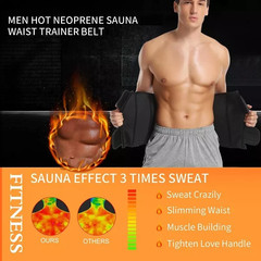 Men Neoprene Sauna Sweat Vest Body Shaper GYM Waist Trainer Fat Burner Shapewear