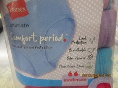 NEW 4 Pack Hanes Comfort Period Moderate Panties Microfiber Hipsters Size 10