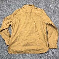 Pendleton Shirt Mens XL Beige Solid Twill Button Front Long Sleeve Casual
