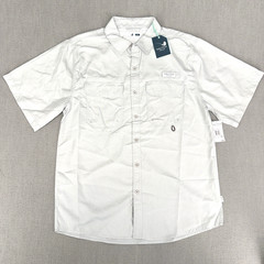 NWT Nautica Angler Shirt Mens XL Button Up Gray Fishing Vented UPF 50+ Cooling