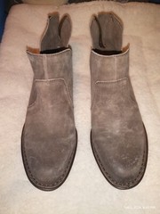BORN Womens Leather Ankle Boots Shoes 9.5Medium (M) D89955 CQE22 GRAY