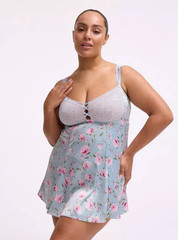NWT! TORRID Dreamy Blue Babydoll + Panty Plus Size 4XL 46C 4
