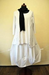 Designer Lagenlook Funny BIG Corner Balloon Skirt WHITE ONE SIZE XL,XXL,XXXL