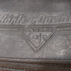 Harley Davidson Las Vegas Cafe Leather Wallet & Chain Black