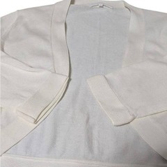 ANAYI Women’s Short Cardigan White Cotton Size 38 Excellent Japan