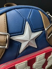 Loungefly Marvel Captain America Cosplay Mini Backpack Shield Star NWT