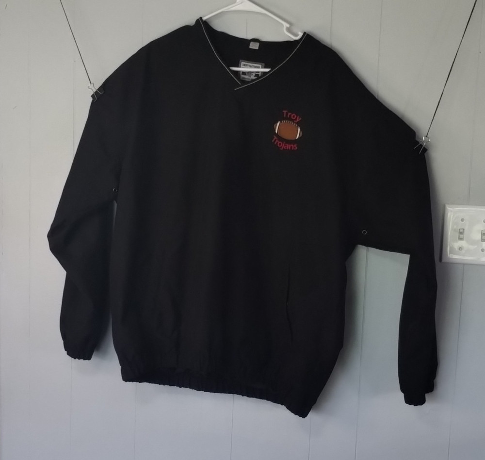 Destinations INDesigns Global Troy Trojans Men’s Black V-Neck Pullover XL