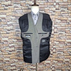 Joseph Abboud Custom 2 Piece Suit Mens 46S 40X27 Gray Nailhead Peak Wool