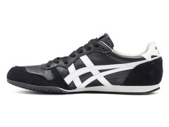 Onitsuka Tiger SERRANO 1183C197 001 BLACK WHITE LEATHER Unisex Men Shoes