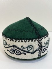 SALE — 70% OFF! Handmade Kazakh-Kyrgyz Traditional Felt Hat/Taqiyah/Skull Cap