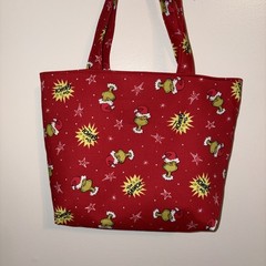 Handmade Christmas The Grinch Dr Seuss Tote Purse Bag