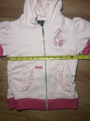 Baby Phat Girls Kids Short Sleeve Sweatshirt Pink Zip Cute Size Small