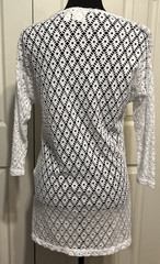 Chico’s Optic White Embry Eyelet Top Size 0(4/6, S)NWT