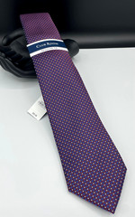 CLUB ROOM Men’s Regular Tie ~ Coral ~ Medovie Dot ~ NEW MSRP: $55.