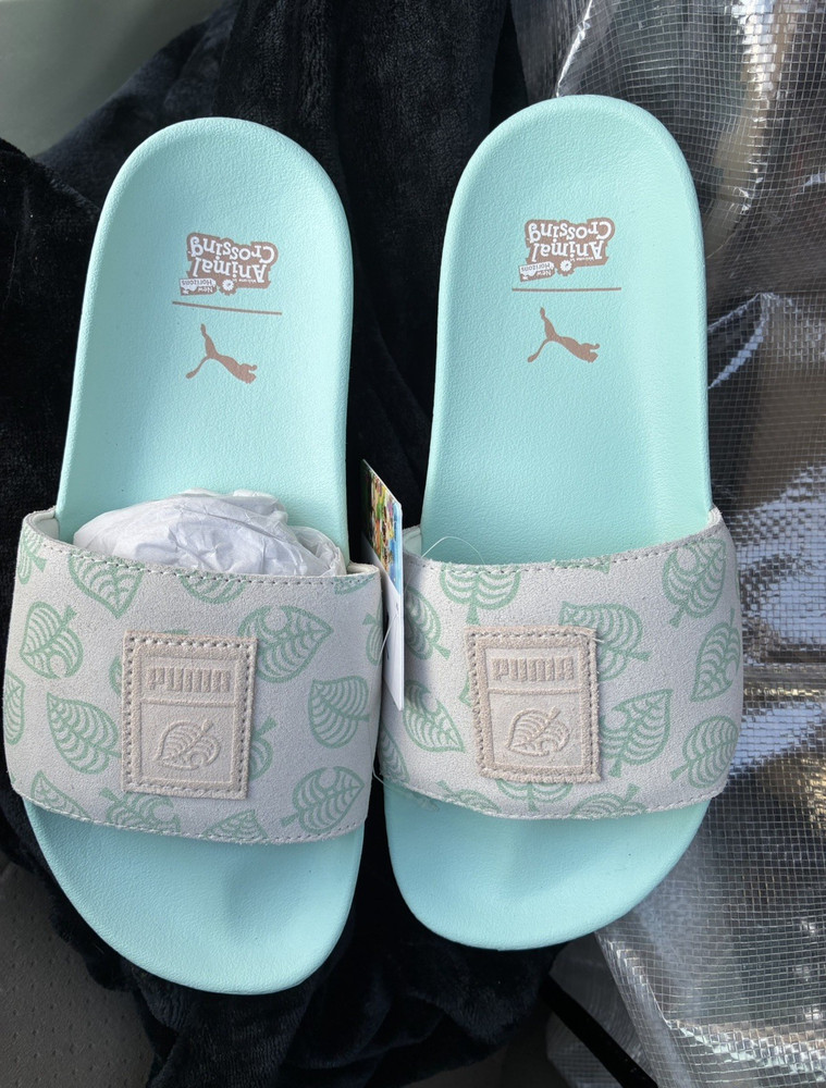 PUMA Leadcat Animal Crossing New Horizons Slide Sandals Blue/White Men’s US 7