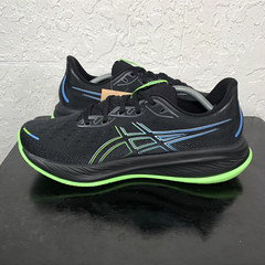 Asics Gel-Cumulus 26 Mens Size 12.5 Black Green Running Shoes 1011B792