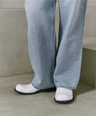Firenze Atelier Men’s White Cow Leather Mules & Slip-on Clogs Leather Slippers