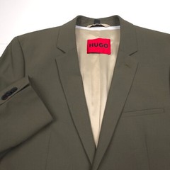 $495 Hugo Boss Arti 232x Green Performance Suit Jacket Blazer Mens Size 38S
