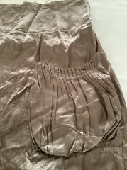 Masai Women Beige Metallic Ballon Smock Skirt Size M