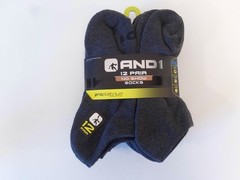 AND1® Men’s Cushion NO SHOW Socks 12 pack ARCH COMPRESSION~Reinforced heel &Toe