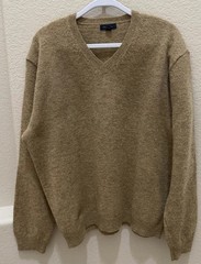 Club Room Men’s 100% Lambswool V-Neck Pullover Knit Sweater Tan XL Regular