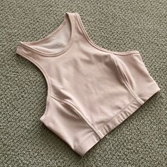 Outdoor Voices Athena Crop Top Sports Bra Rose Quartz Pale Pink Small NWOT