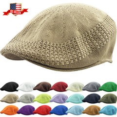 Classic Mesh Ivy Newsboy Ivy Cap Hat Crochet Driving Golf Ventair Ivy NEW