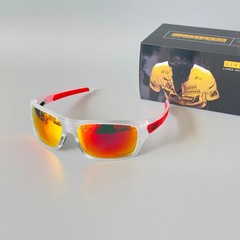 Oakley Turbine OO9263 Clear Frame Prizm Ruby Polarized Red Legs Sunglasses