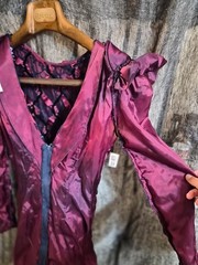 Vintage Dave & Johnny Women’s 2XS, Navy Blue lace and Fuchsia, 80’s sequin prom