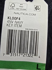 Nautica Regular Fit Pajama Long Sleeve T-Shirt Men’s L Navy Crewneck Pullover