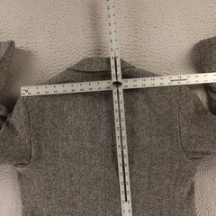 VTG Tweed Jacket 38L ST Gray Herringbone 100% Wool Blazer Sport Coat