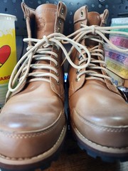 Timberland Waterproof Leather Lace-Up Brown Combat Boots Men’s Size 8.5 Medium