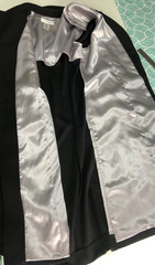 Studio I Women’s 2Piece Suit Set Long 3Button Jacket & Sheath Dress Black Size14