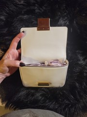 Michael Kors Madelyn OPTIC WHITE LEATHER CLUTCH