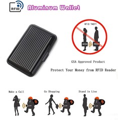 Pocket Waterproof Business ID Credit Card Wallet Holder Aluminum Metal RFID Case