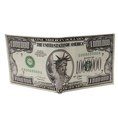 $1.000,000 1 Million Dollar Bill Photorealistic Leather Bi-Fold Bifold Wallet