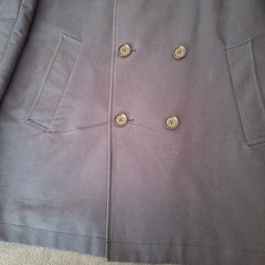 Common People Double Breasted Trench Coat 2XL Chest 48″ Navy Men’s Full Button F