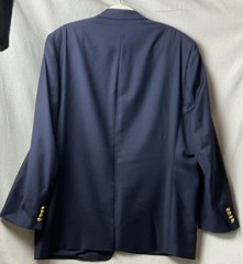 Lauren Ralph Lauren Navy 100% Wool Blazer Men’s 50L Gold Buttons Inner Pockets