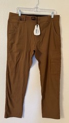Prana Zion Slim Fit Pants II Stretch Sepia Size 34×30 Straight Leg 1969831 $95
