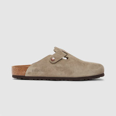 Birkenstock Boston Taupe Suede Soft Footbed Men’s and Women’s Shoes New with Box