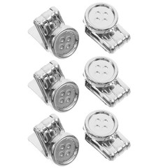6 Pcs Metal Adjustment Buckle Work Man Button Suspenders Buttons for Pants