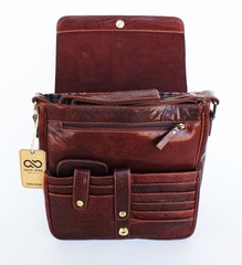 European Leather Multipurpose Bussiness Crossbody Messenger Travel Bag 18AB07BR