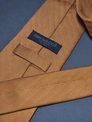 Eddy Monetti – Solid Orange Silk Tailored Tie Made in Italy