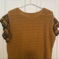 Ann Taylor Loft Boho Knit Shortsleeve Cotton blend Top Medium