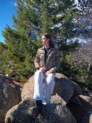 Unique design vintage camo jacket women medium