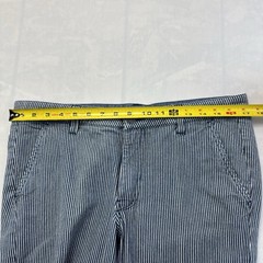 Purnell Striped Wide Leg Jeans Women’s Size 31 Blue White Railroad Denim