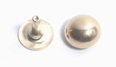 Rivets, Dome Mushroom brass (100 sets) all steel size 6,7,8,9, 10 & 12mm usa