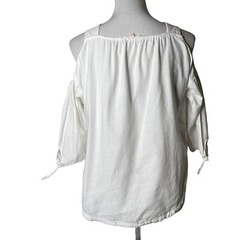 Madewell Off The Shoulder Top White Cold Shoulder 3/4 Sleeve Women’s Size XXS