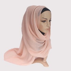 Lady Fold Wrinkle Muslim Cotton Wrap Scarf Linen Headscarf Fashion Hijab Shawl